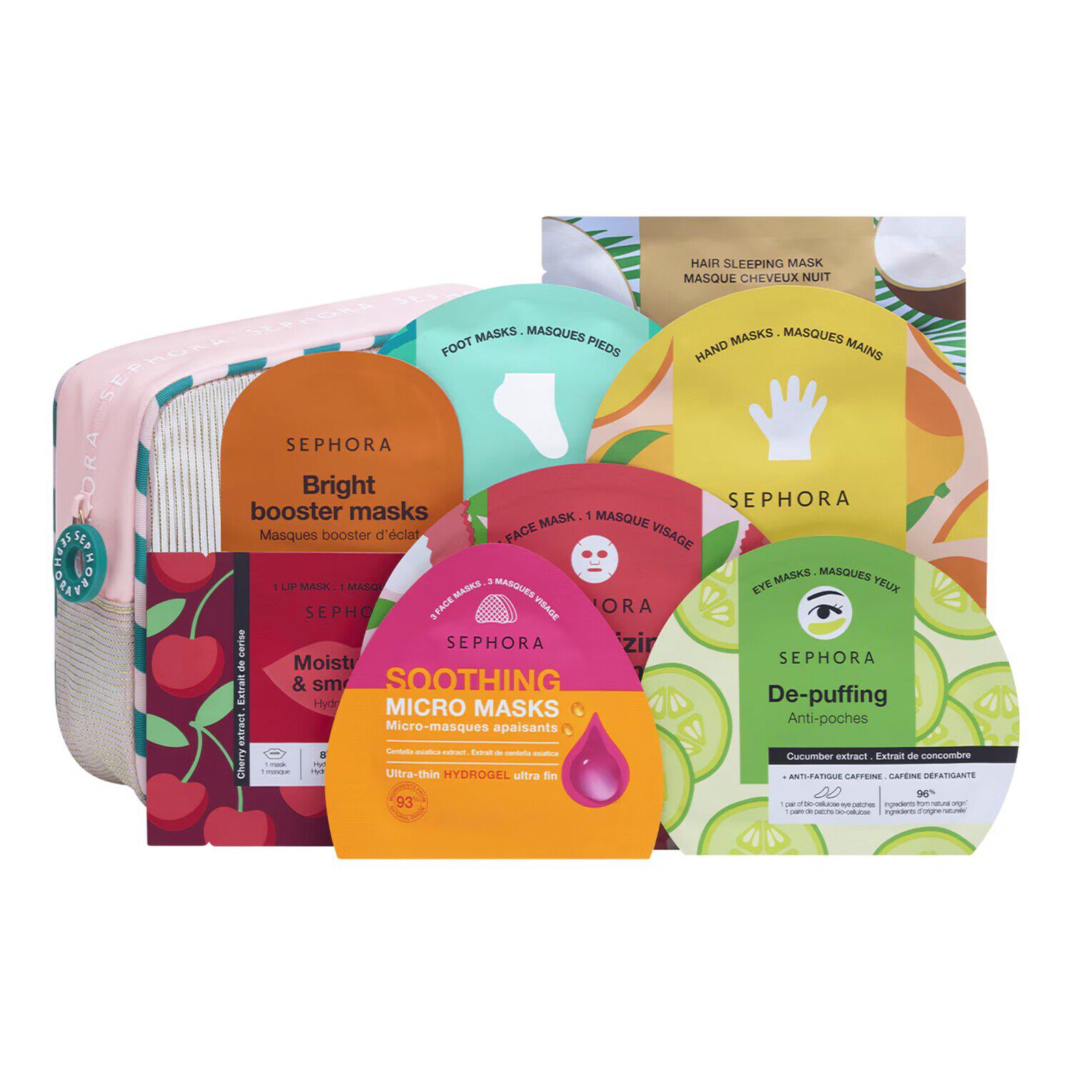 مجموعة من 8 ماسكات للوجه والجسم