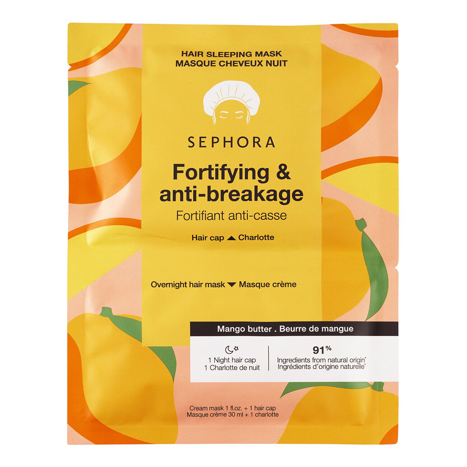 Hair Sleeping Mask - Cream Mask + Cap - Night Hair Treatment