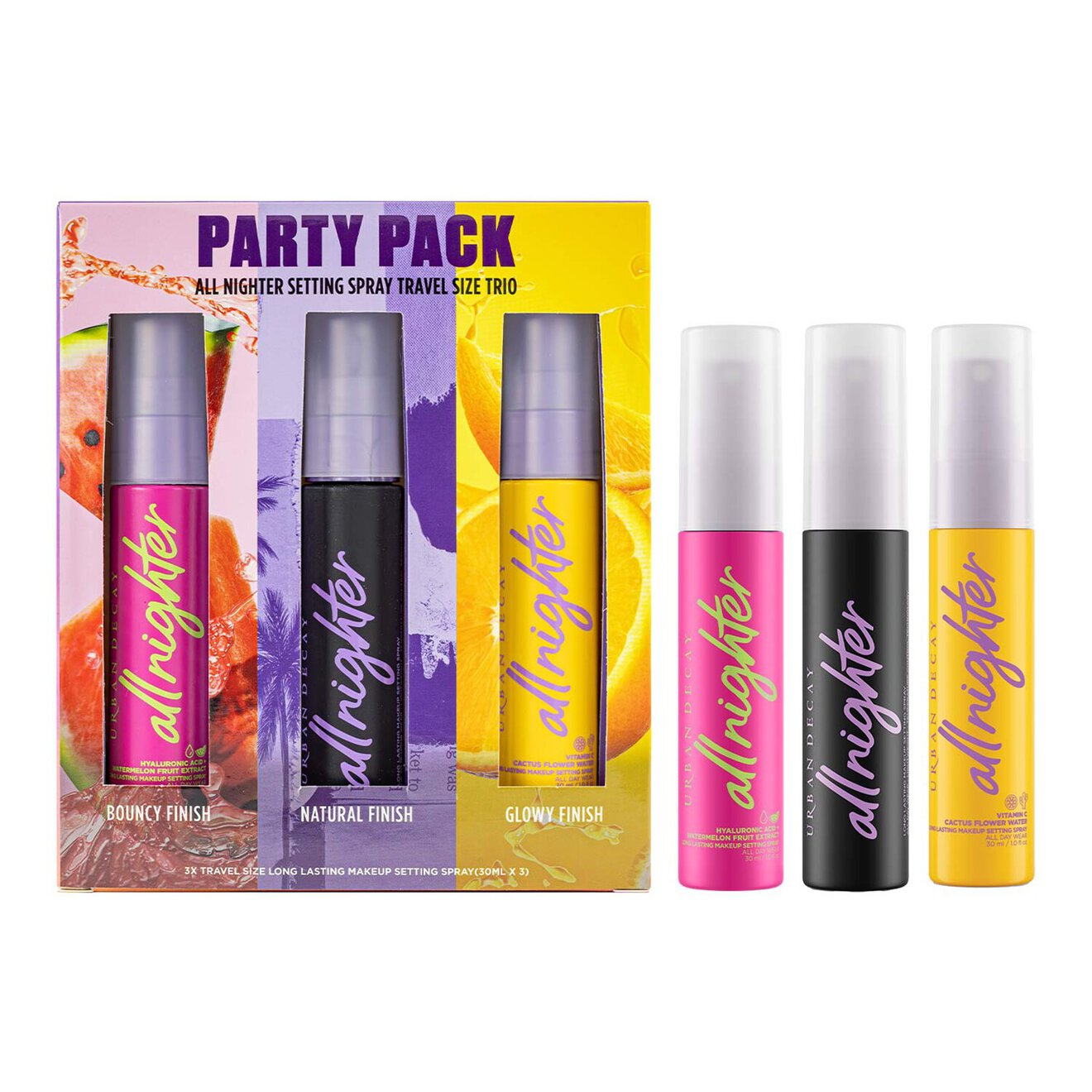 مجموعة بخاخات أول نايتر الثلاثية لتثبيت المكياج بحجم ملائم للسفر