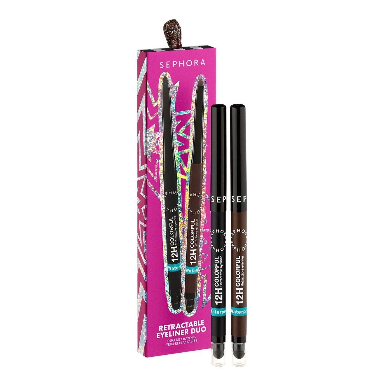 Retractable Eyepen Duo 1 Black Pencil and 1 Brown Pencil