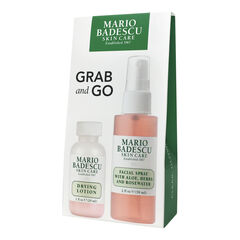 GRAB AND GO (DRYING LOTION, FACIAL SPRAY WITH ALOE, HERBS AND ROSEWATER, MARIO BADESCU