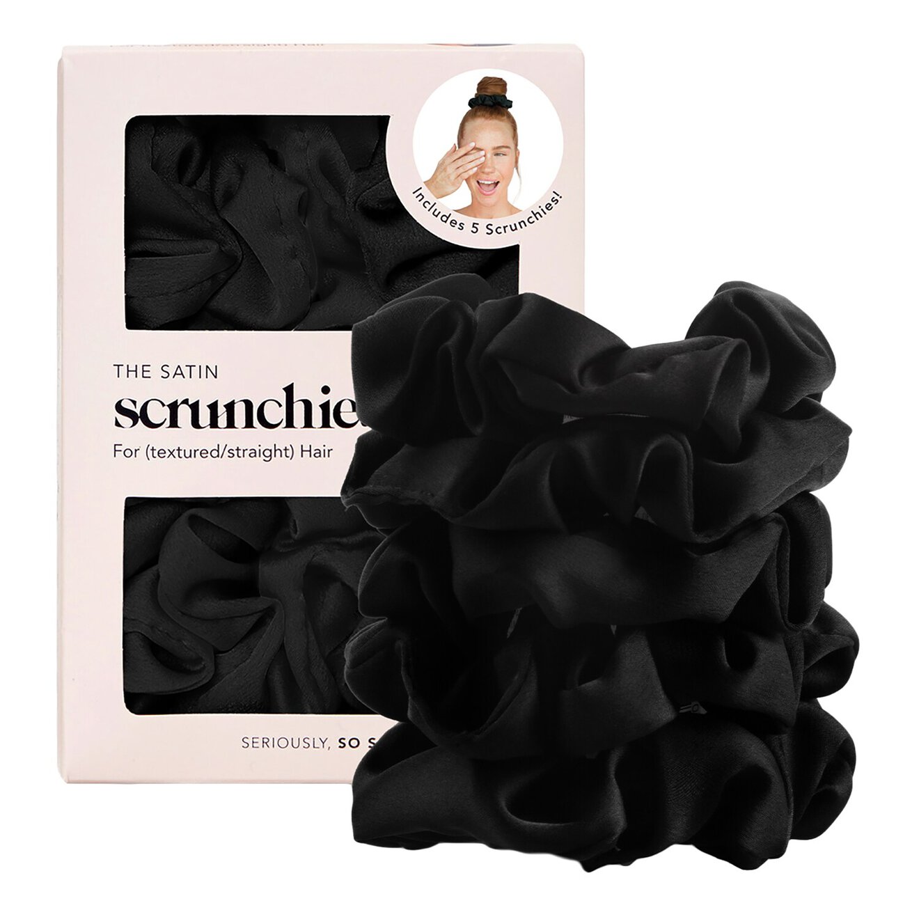Satin Scrunchies 5pc Set