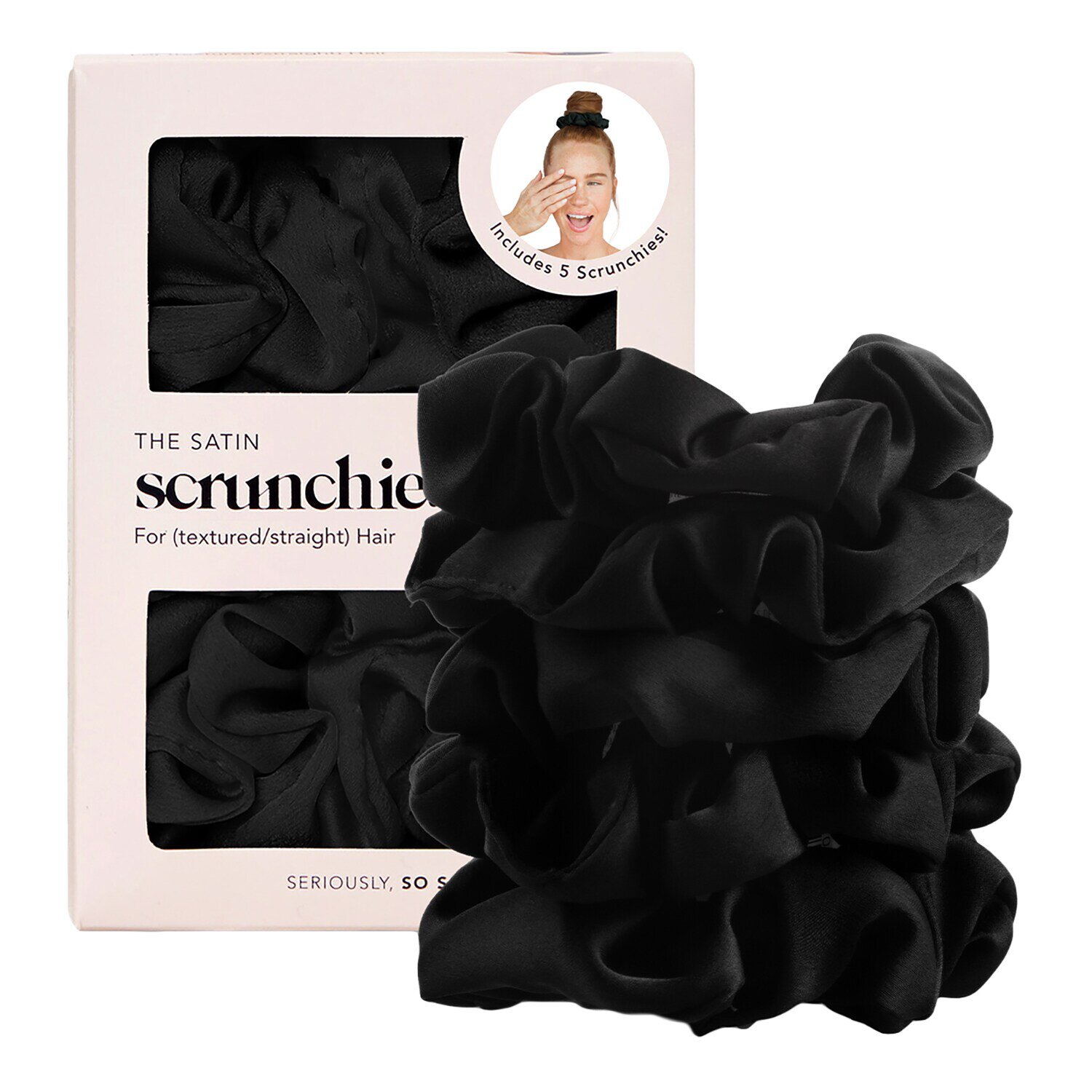 Satin Scrunchies 5pc Set