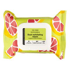 Dual Exfoliating Wipes - Grapefruit Extract + Fruit Acids, SEPHORA COLLECTION