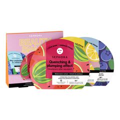 Beauty Snack 3 Face Masks - Moisturizing Hyaluronic Acid + Fruit Extracts, SEPHORA COLLECTION
