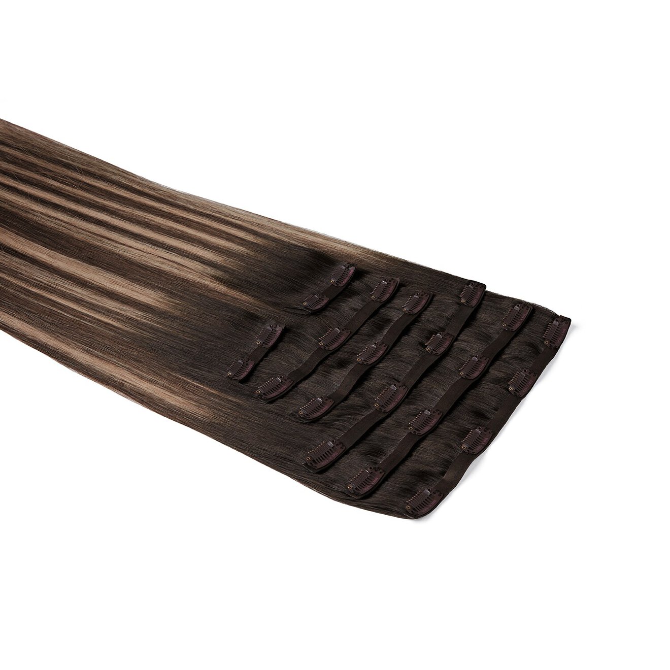 وصلة شعر بارلي ذير® كليب-انز من بيوتي ووركس × هدى، 18 بوصة – بروندومبر