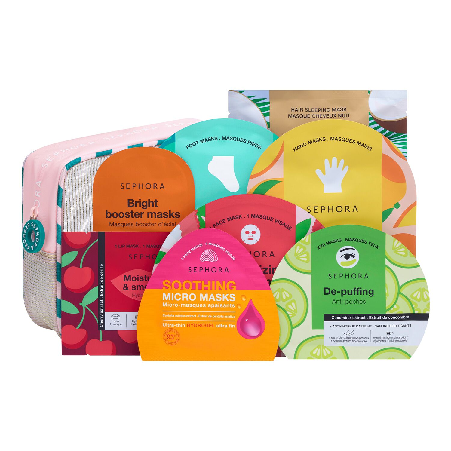 مجموعة من 8 ماسكات للوجه والجسم