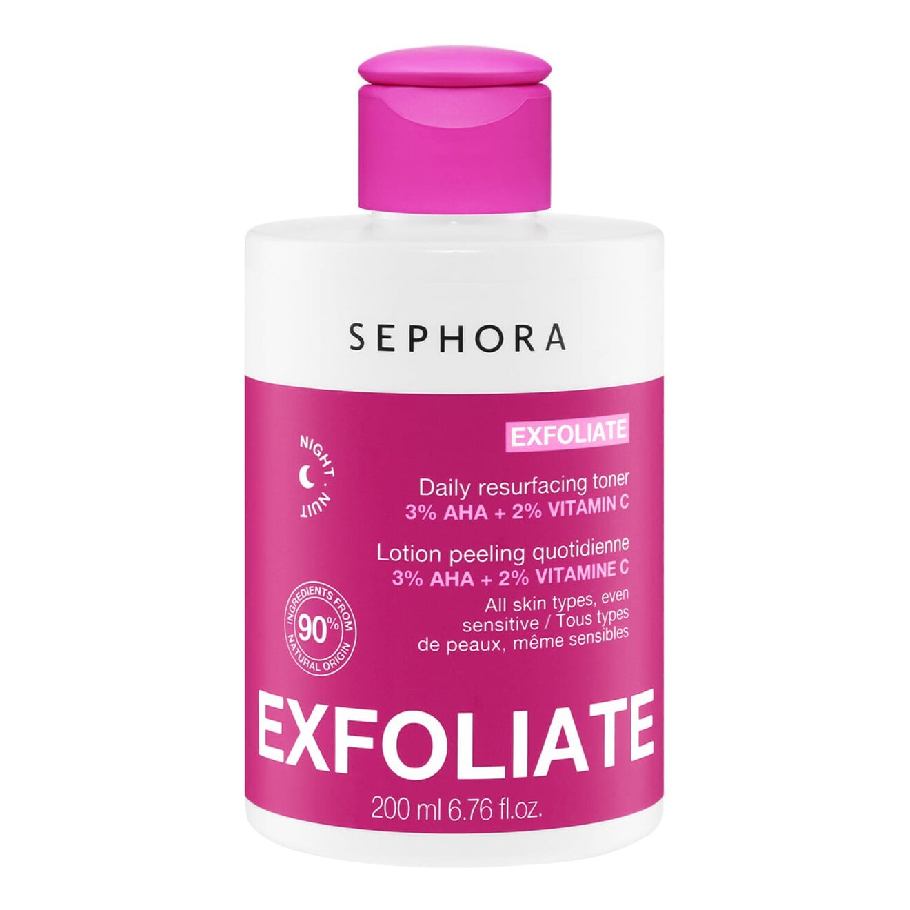 Exfoliate Daily Resurfacing Toner – 3% AHA + 2% Vitamin C
