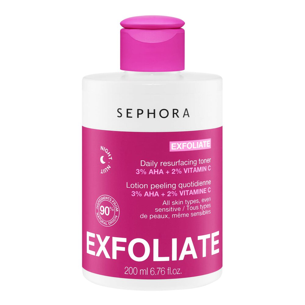 Sephora Collection Exfoliate Daily Resurfacing Toner – 3% AHA + 2% Vitamin C