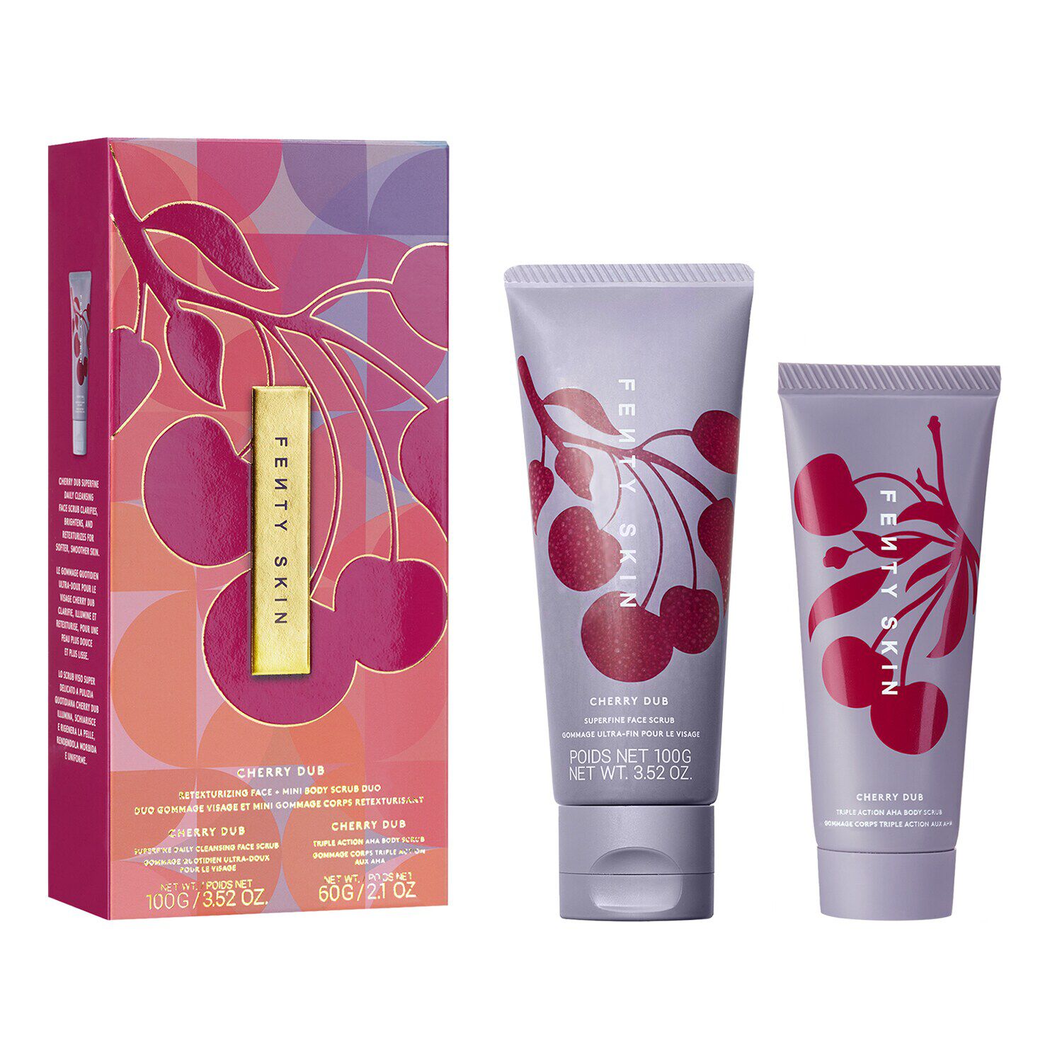 Cherry Dub - Retexturizing Face + Body Scrub Duo