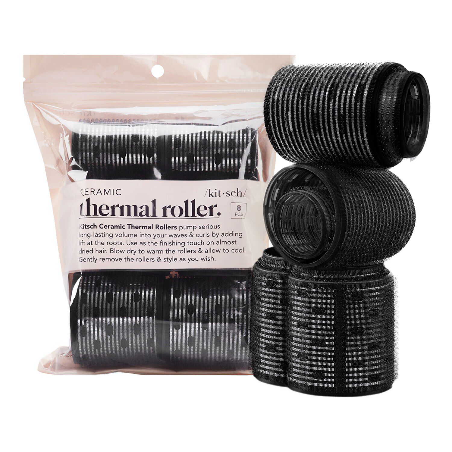 مجموعة بكرات سيراميك حرارية احترافية من 8 قطع