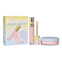 Brighten & Blur Set Color Corrector + Mini Setting Powder, KOSAS