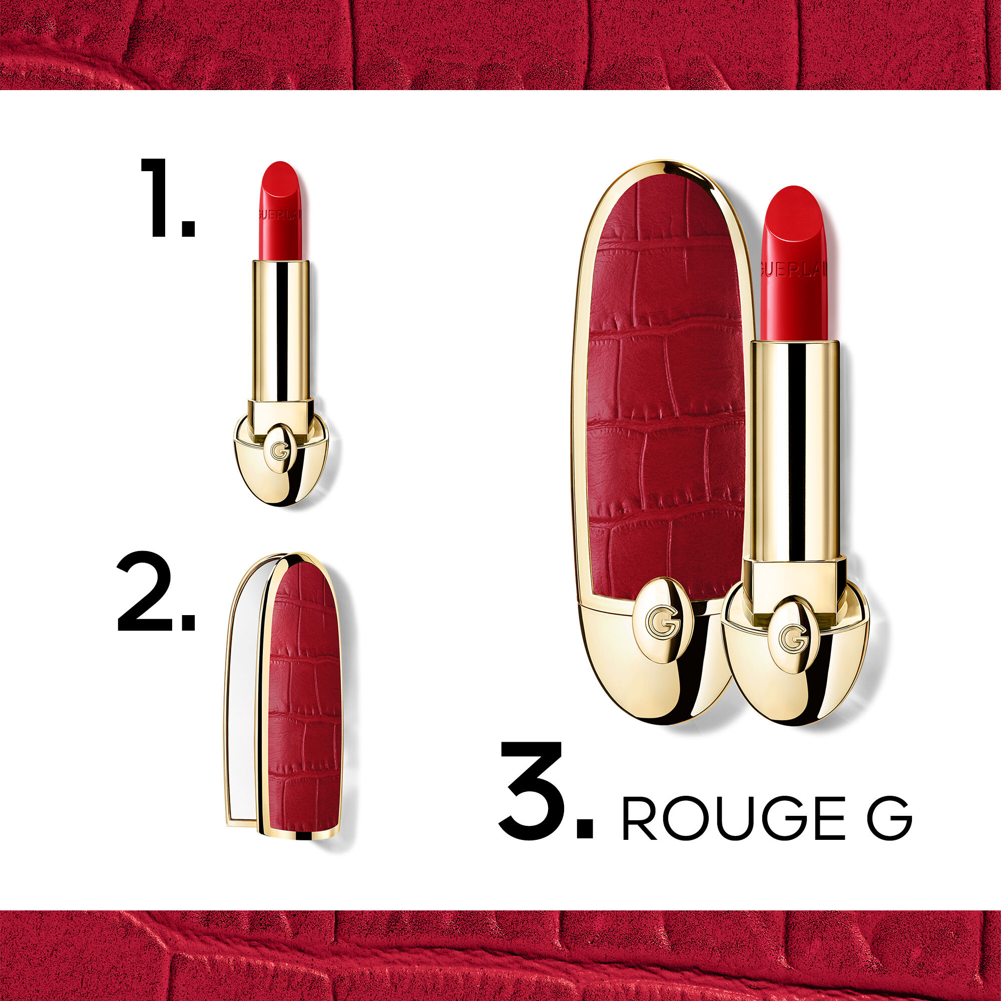 Rouge G The Customisable Ultra-Care Lipstick - Refill & Mirror Jewel Case