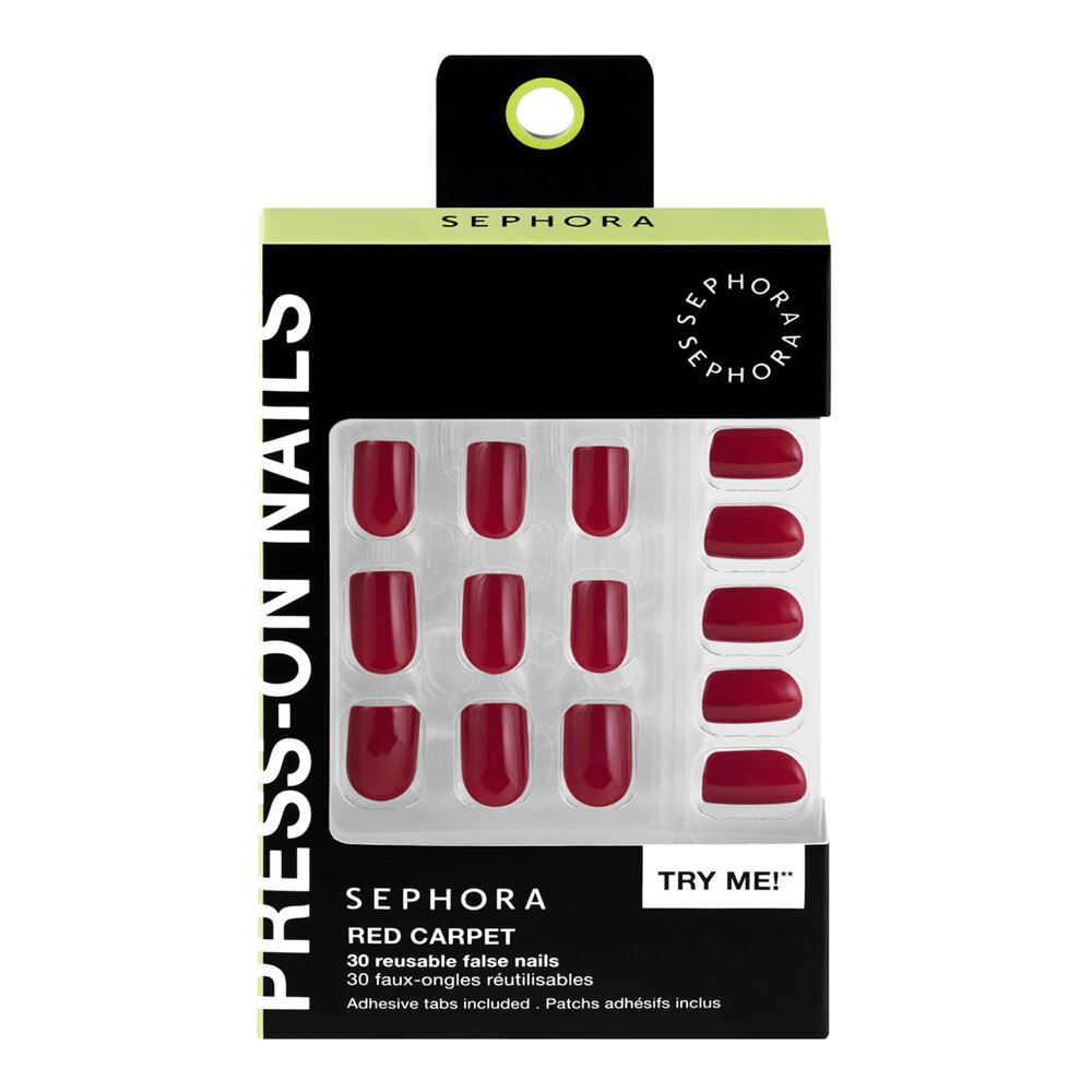 Sephora Collection Press-On Nails Kit with Adhesive Tabs – Red Carpet