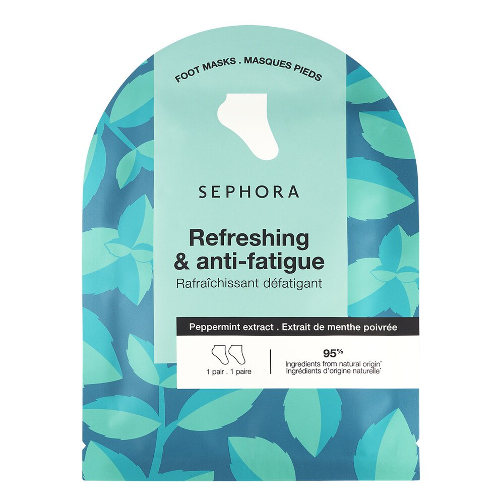 Sephora Collection Foot Masks-Care Infused Socks - Intense Hydration In 20 Minutes Peppermint (1pair)