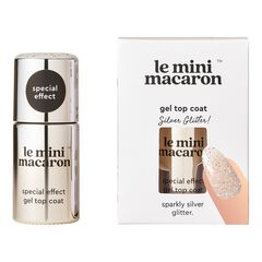 Top Coat Silver Glitter, LE MINI MACARON