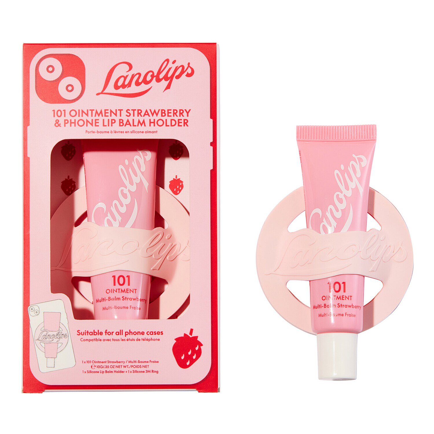 101 Ointment Strawberry & Phone Lip Balm Holder