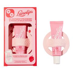 101 Ointment Strawberry & Phone Lip Balm Holder, LANOLIPS
