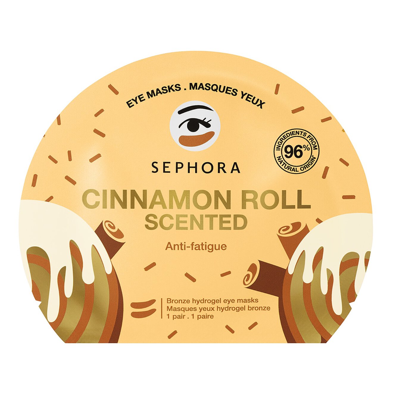 Anti-Fatigue Eye Masks Cinnamon Roll Scent