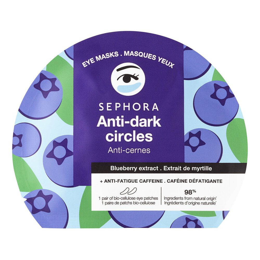 Sephora Collection Anti-Fatigue Eye Masks - Bio-Cellulose Masks Anti-dark circle eye mask - Blueberry (1pair)