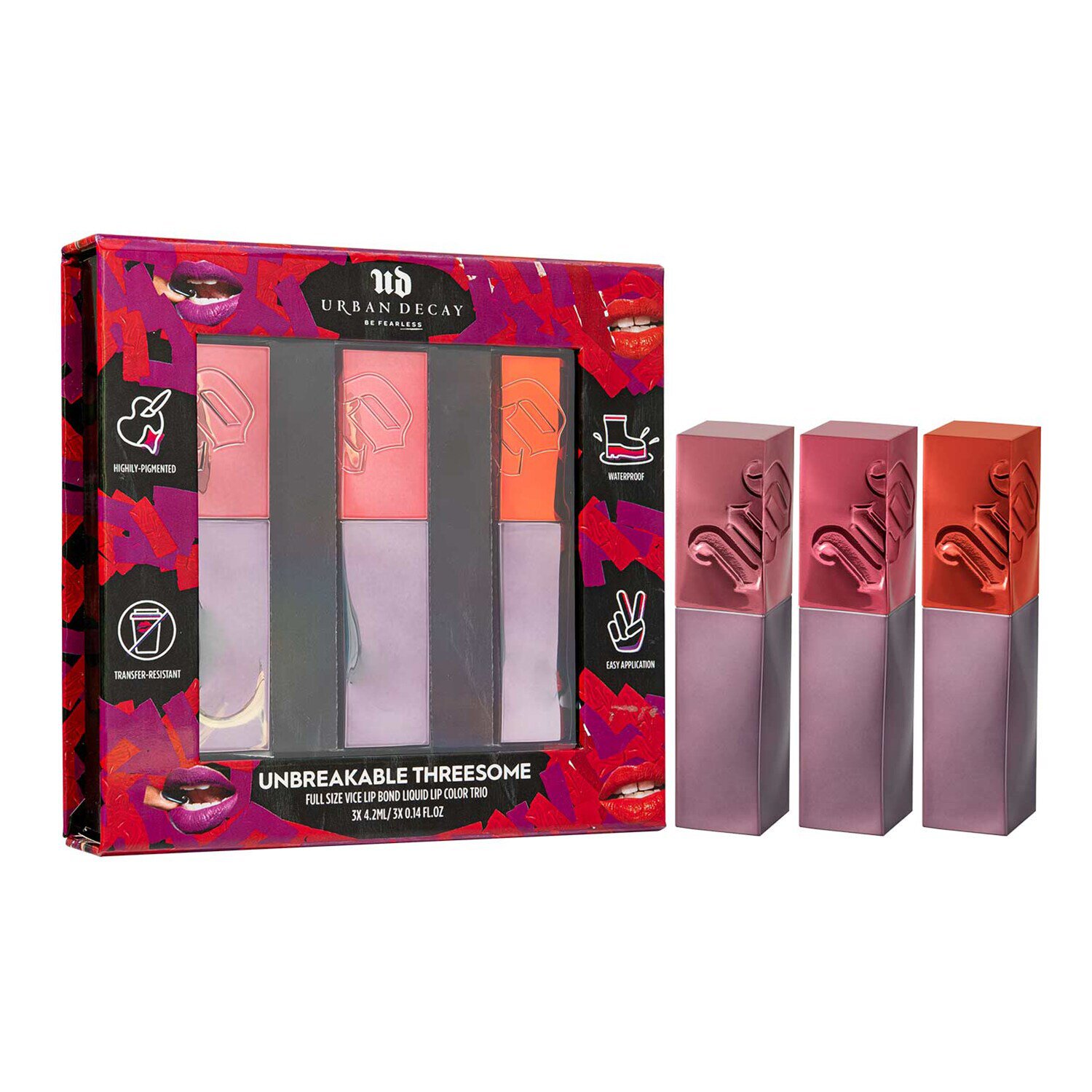 Vice Lip Bond Glossy Longwear Liquid Lipstick Trio Set