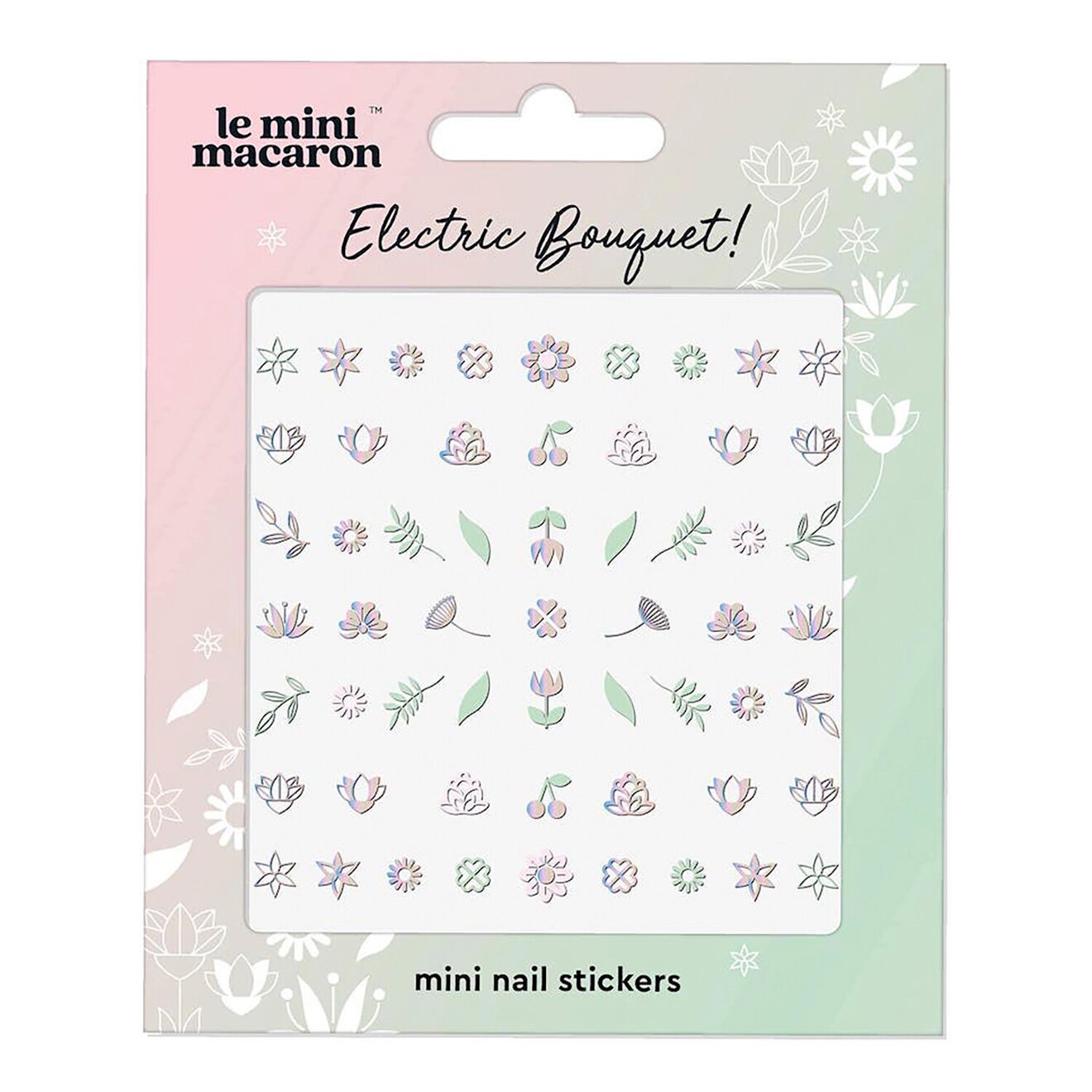 Mini Nail Stickers Electric Bouquet