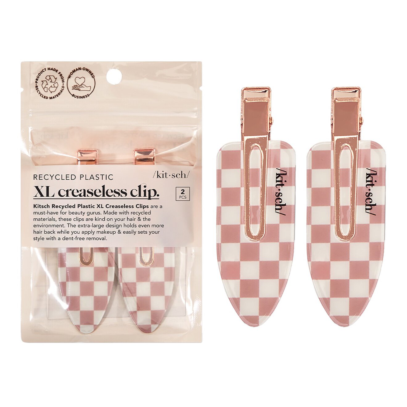 Recycled Plastic XL Creaseless Clips 2pc Set
