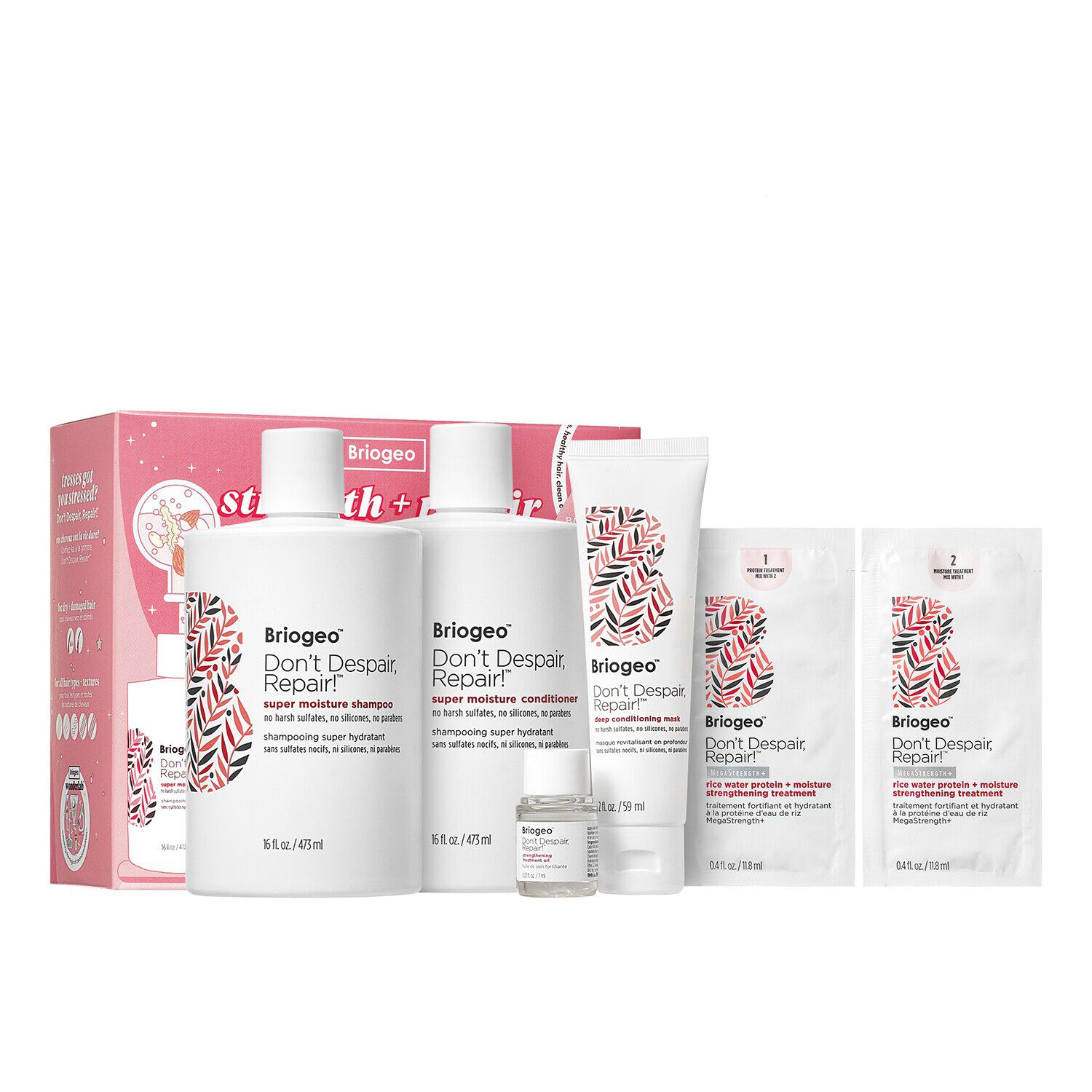 Strength + Repair Solutions Set for Dry + Damaged Hair