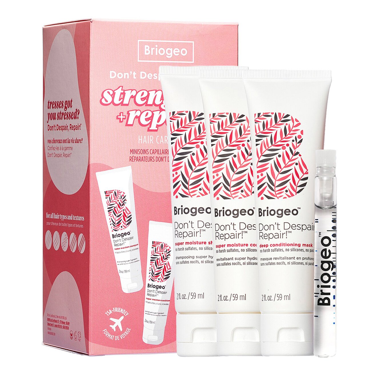 مجموعة السفر دونت ديسبير، ريبير!™ سترينثينينج للشعر