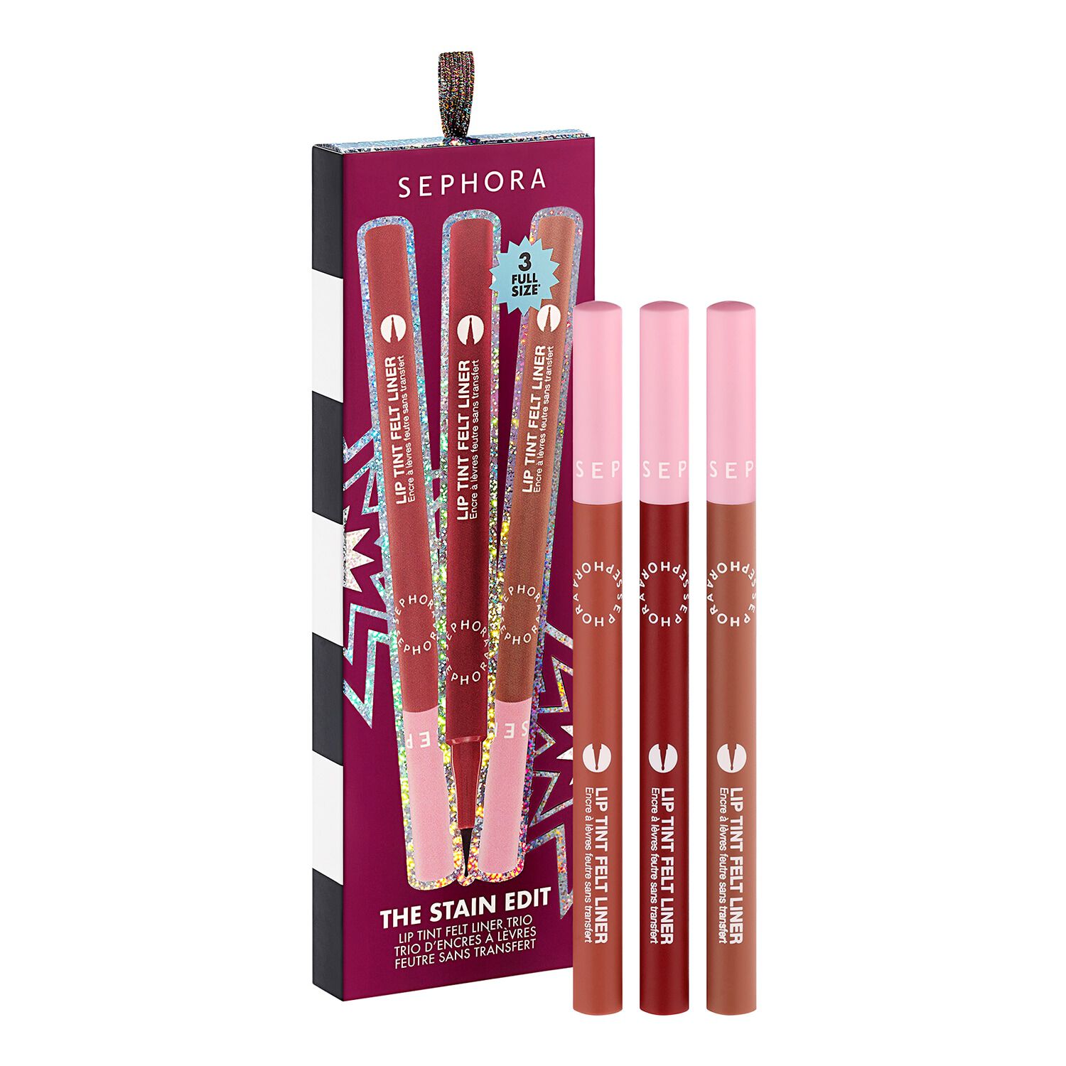 The Stain Edit Lip Tint Felt Liner Trio