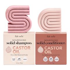 Castor Oil Shampoo + Conditioner Bar Combo 2pc Set, KITSCH