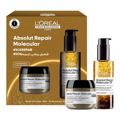 Absolut Repair Molecular Set for Damaged Hair - Bi-phase Oil & Mask, L'Or&eacute;al Professionnel