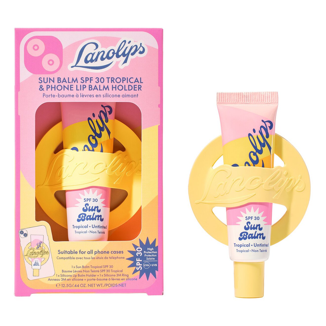 Sun Balm SPF 30 Tropical & Phone Lip Balm Holder
