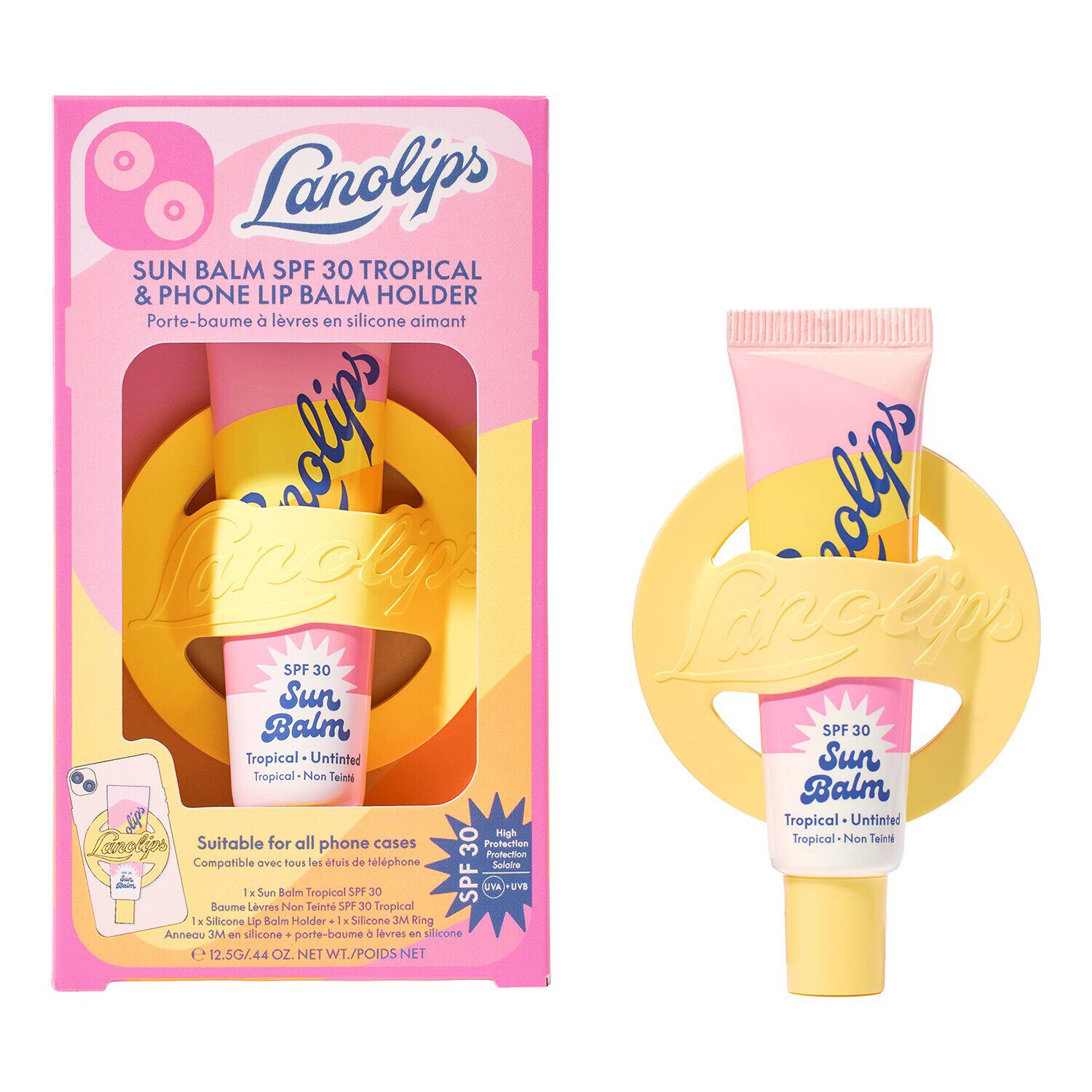 Sun Balm SPF 30 Tropical & Phone Lip Balm Holder