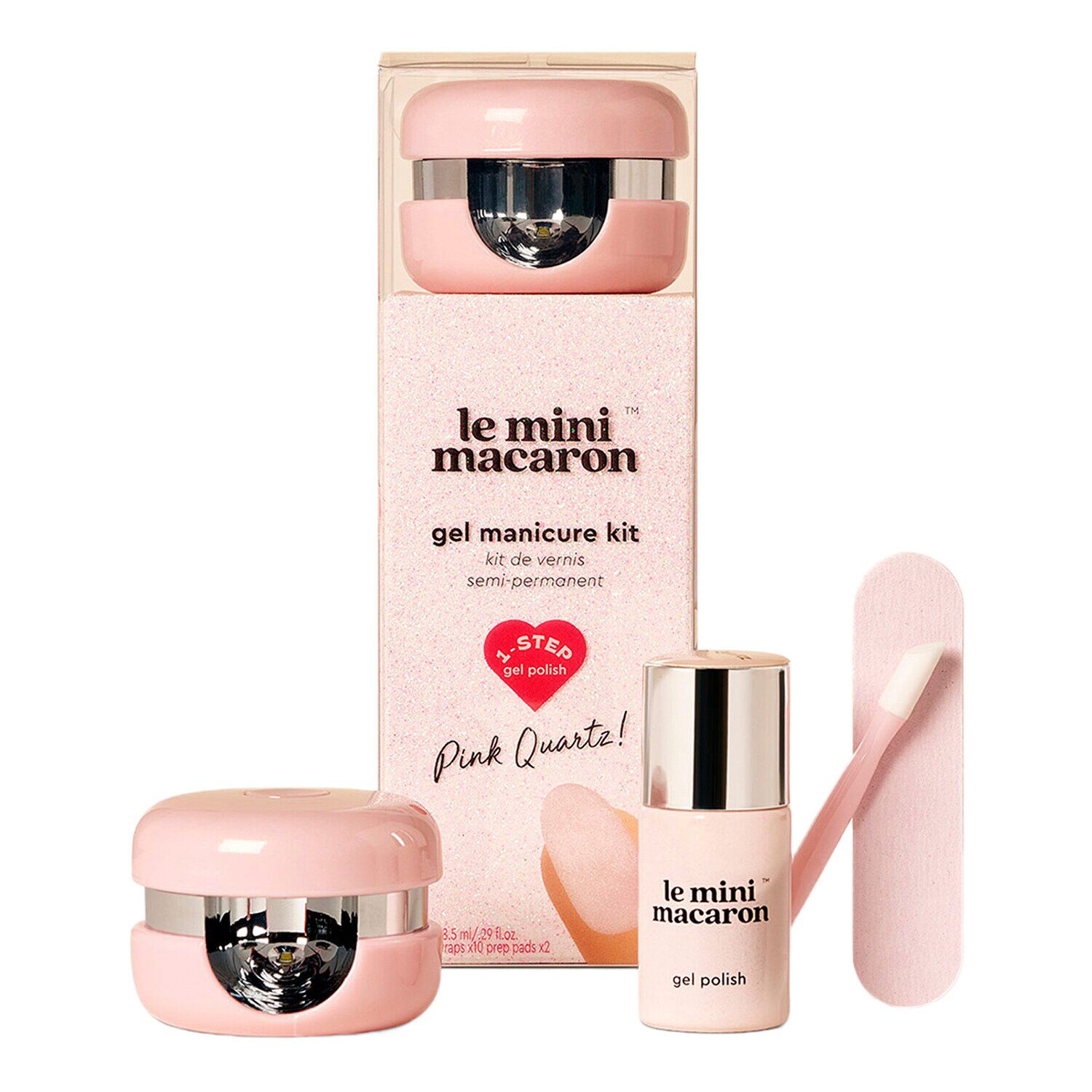 مجموعة مانيكيور جل بينك كوارتز بحجم صغير