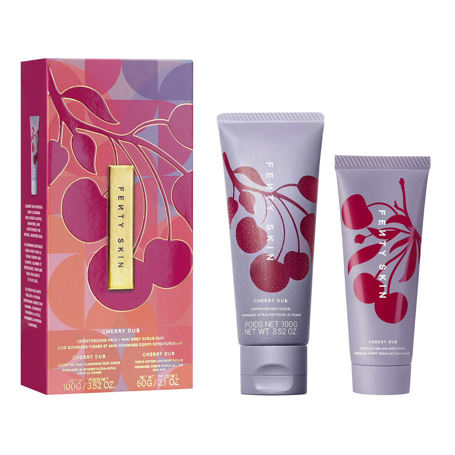 Cherry Dub - Retexturizing Face + Body Scrub Duo
