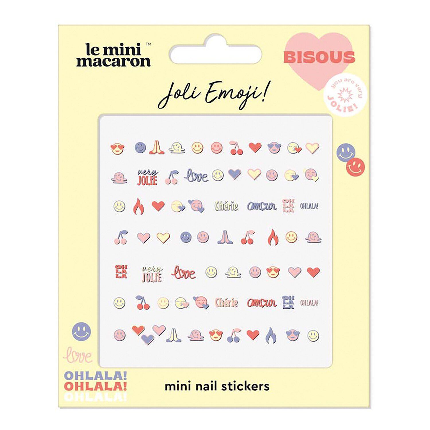 ملصقات الأظافر جولي إيموجي بحجم صغير