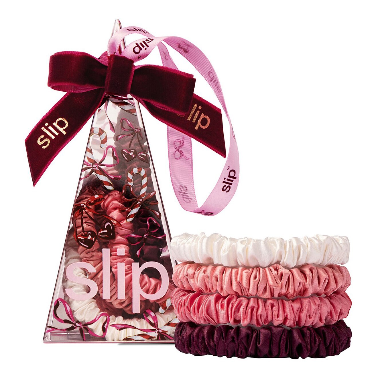 Skinny Scrunchie Ornament - Candy Cane