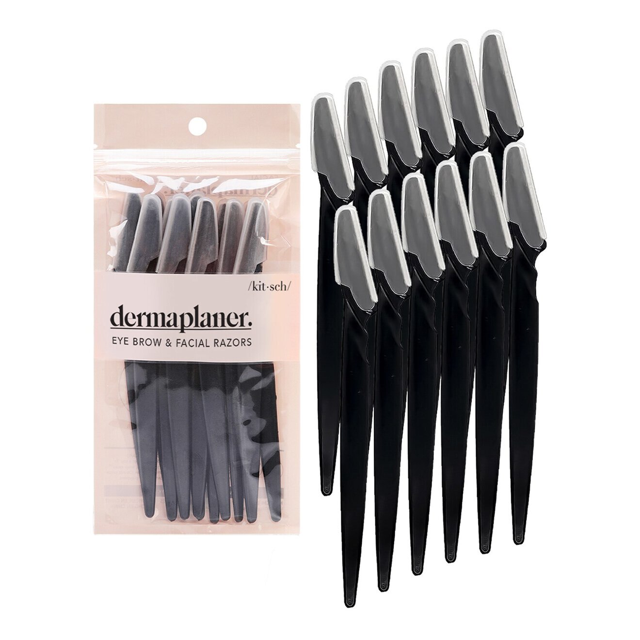 مجموعة أدوات تقشير الوجه من بلاستيك معاد تدويره من 12 قطعة