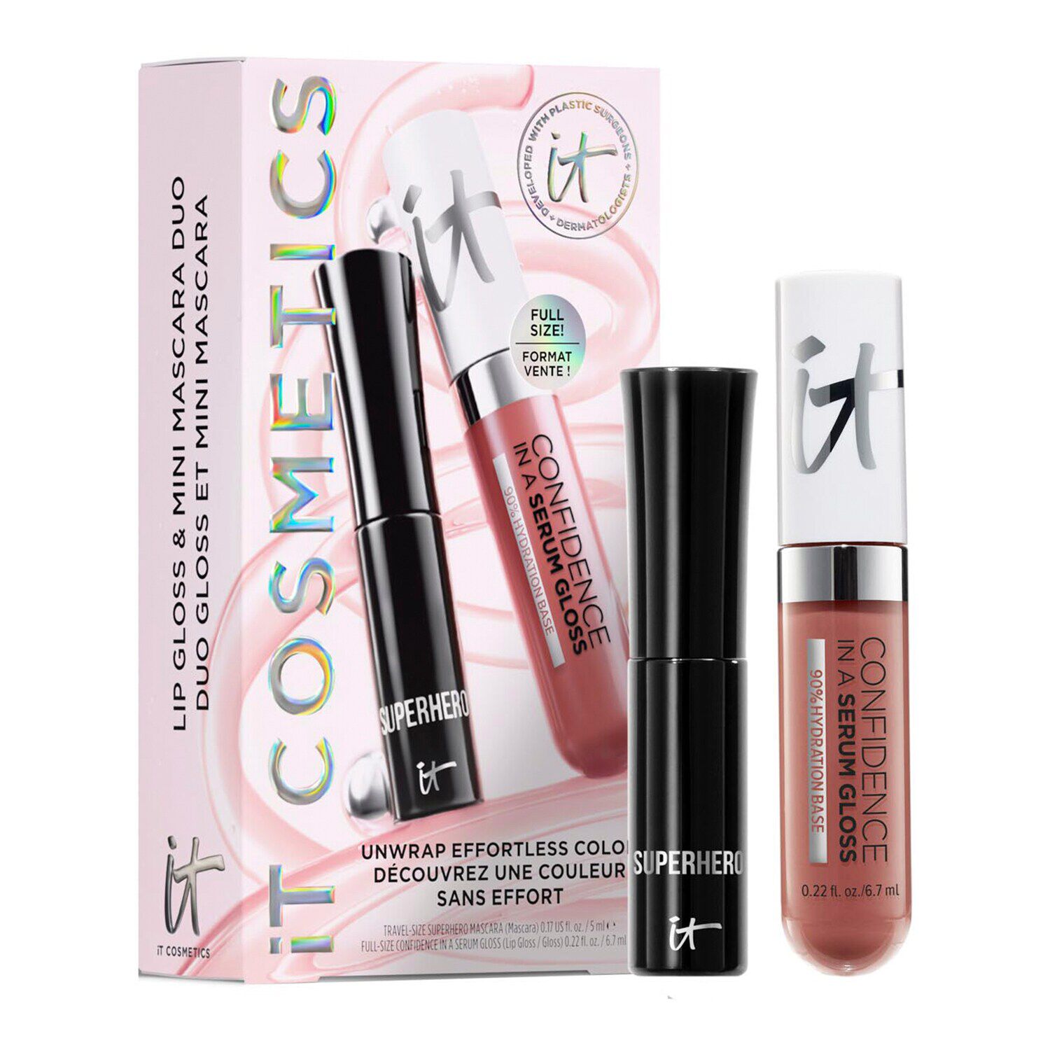 مجموعة ماسكارا وملمع شفاه