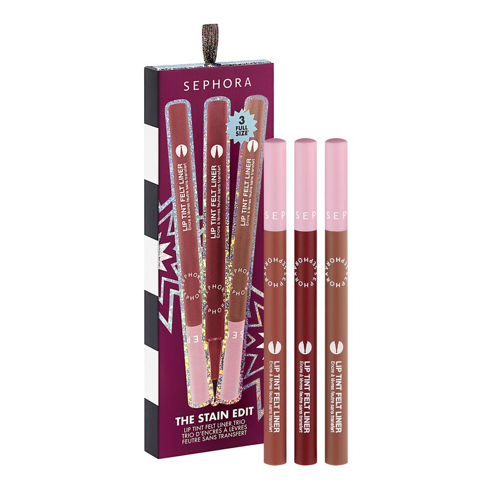 Sephora Collection The Stain Edit Lip Tint Felt Liner Trio