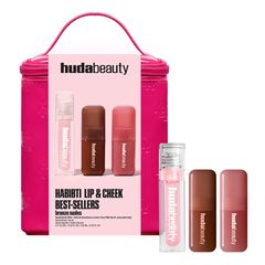 Habibti Lip & Cheek Best-Sellers Bronze Nudes Set, HUDA BEAUTY