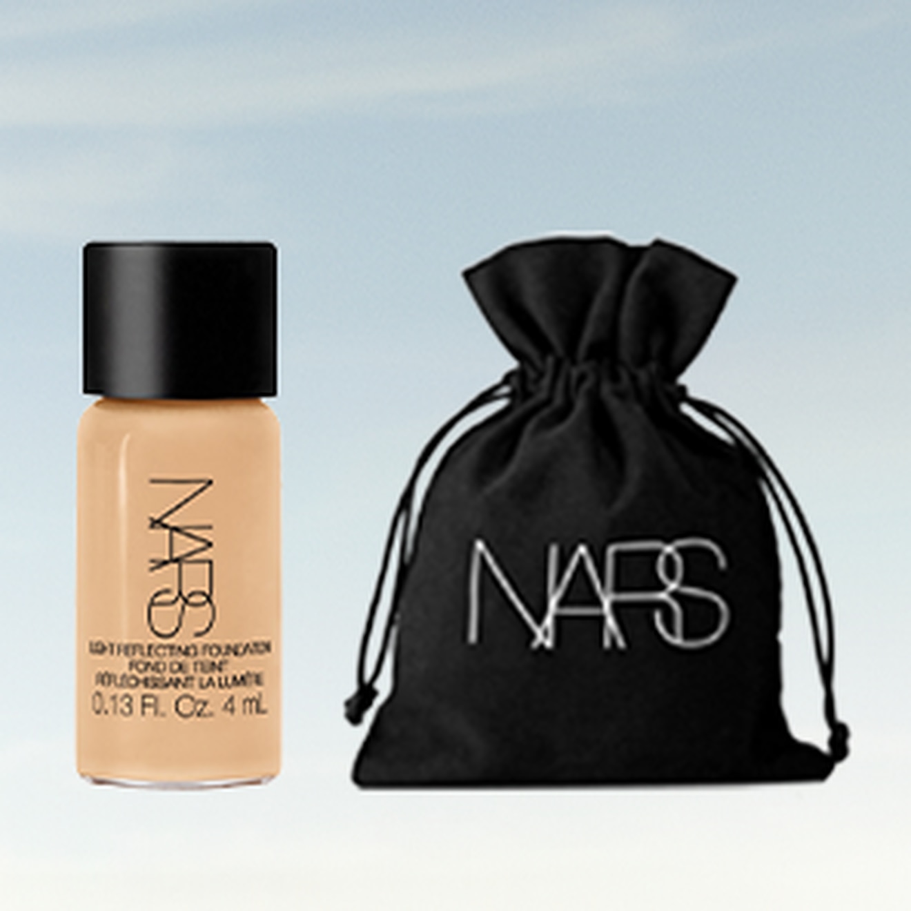 Nars Drawstring Pouch + LR Foundation Sample